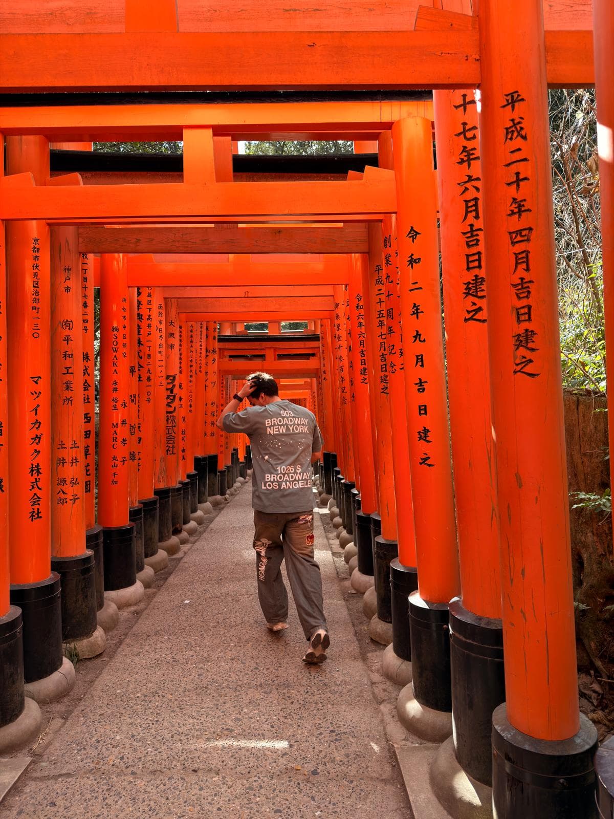Andrew at torii gates